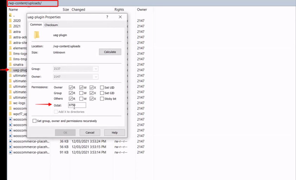 UAG Plugin - Update file permission